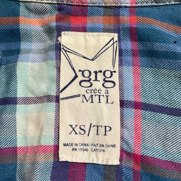 Blue and Pink Plaid Garage Button-Up - Picture 2 of 4